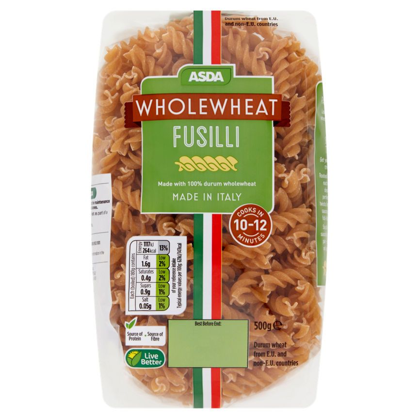 ASDA Wholewheat Fusilli 500g - McGrocer