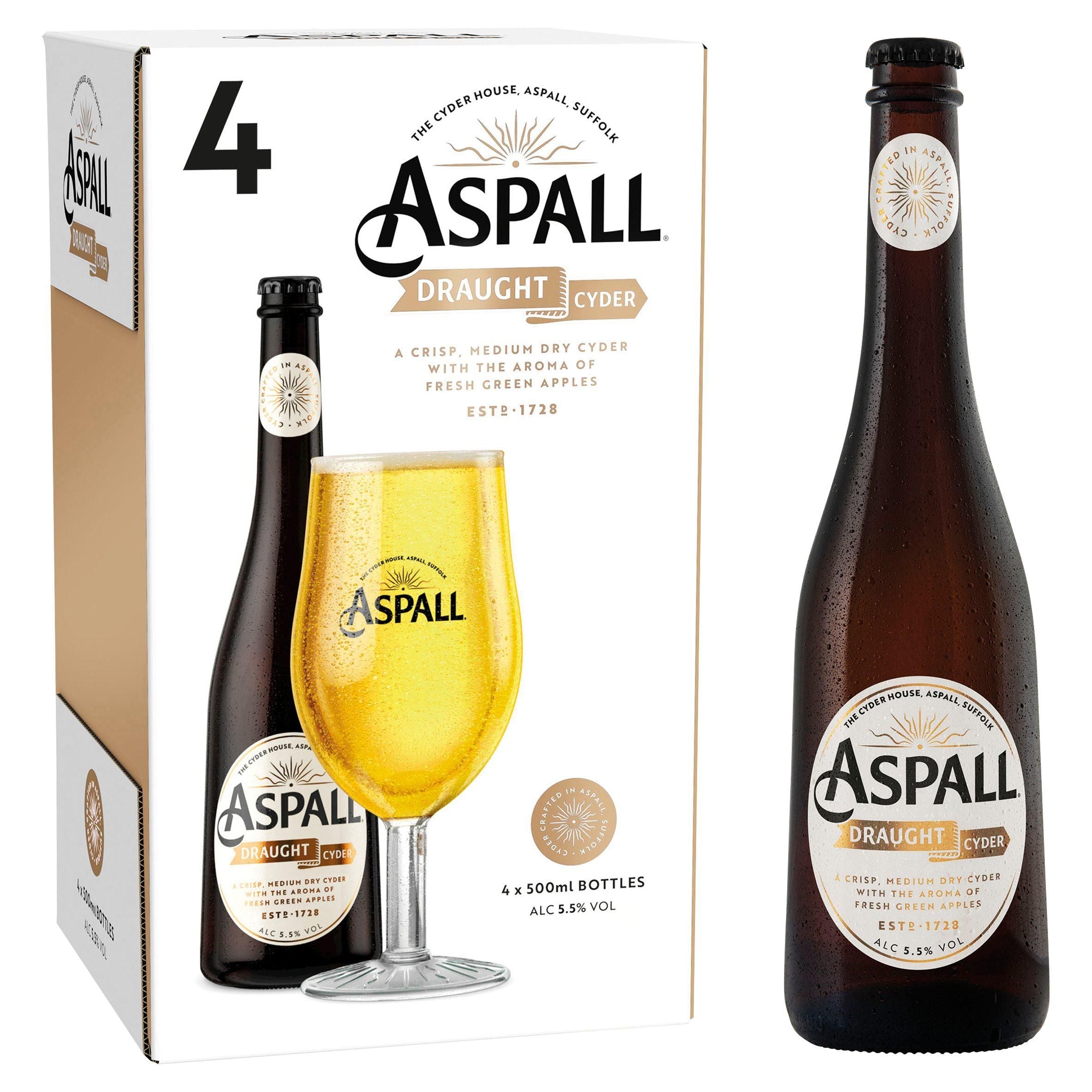 Aspall Draught Cyder 4x500ml - McGrocer