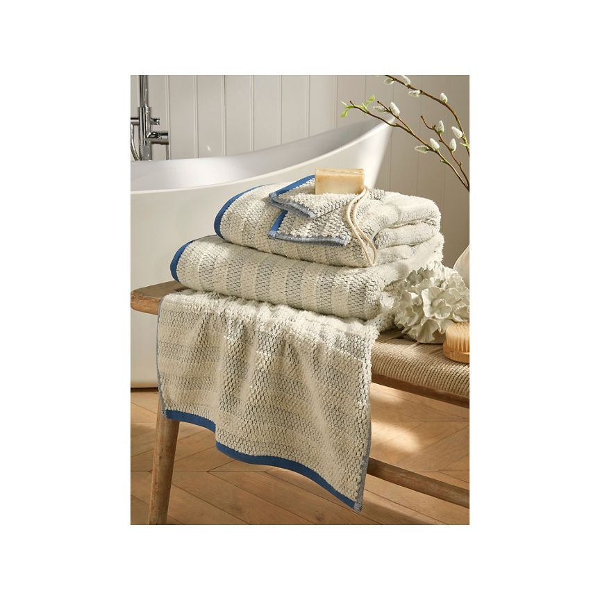 At Home with Stacey Solomon Cream Textured Two-Tone Face Cloth - McGrocer