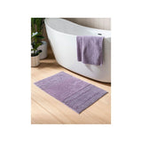 At Home with Stacey Solomon Lilac Cut & Loop Stripe Bath Mat - McGrocer