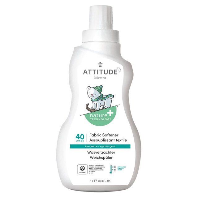 Attitude Baby Leaves Fabric Softener - 40 Loads - Pear Nectar   1L - McGrocer