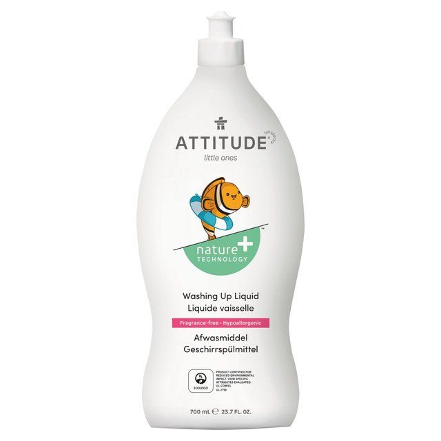 Attitude Little Ones Washing Up Liquid Fragrance Free   700ml - McGrocer
