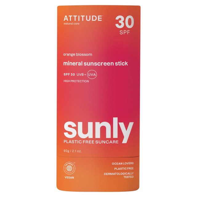 ATTITUDE Sunly - Sunscreen Stick - Orange Blossom- 30 SPF   60g - McGrocer