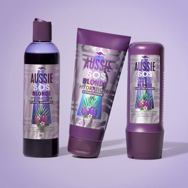 Aussie Blonde Hydration Purple 3 Minute Miracle Deep Hair Mask   225ml - McGrocer