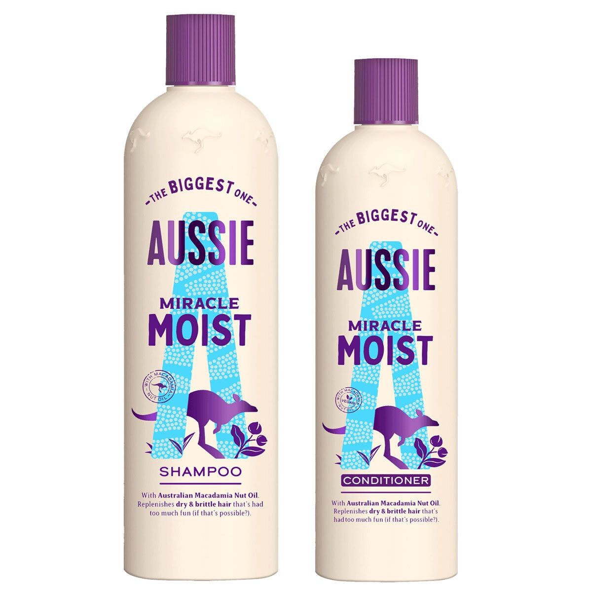 Aussie Miracle Moist Shampoo 675ml and Conditioner, 470ml - McGrocer