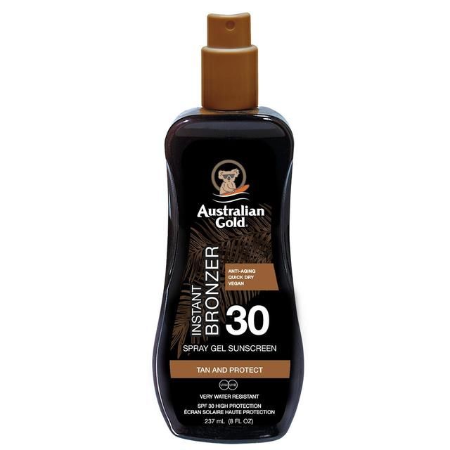 Australian Gold SPF 30 Sunscreen Spray with Instant Bronzer   237ml - McGrocer