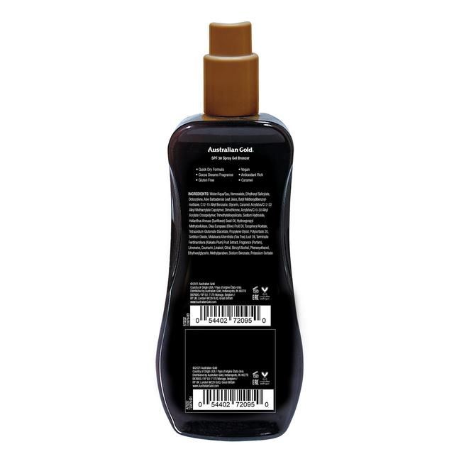 Australian Gold SPF 30 Sunscreen Spray with Instant Bronzer   237ml - McGrocer