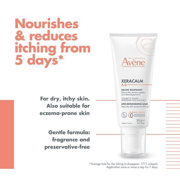 Avène XeraCalm A.D. Balm Moisturiser Dry, Itchy Skin 200ml - McGrocer