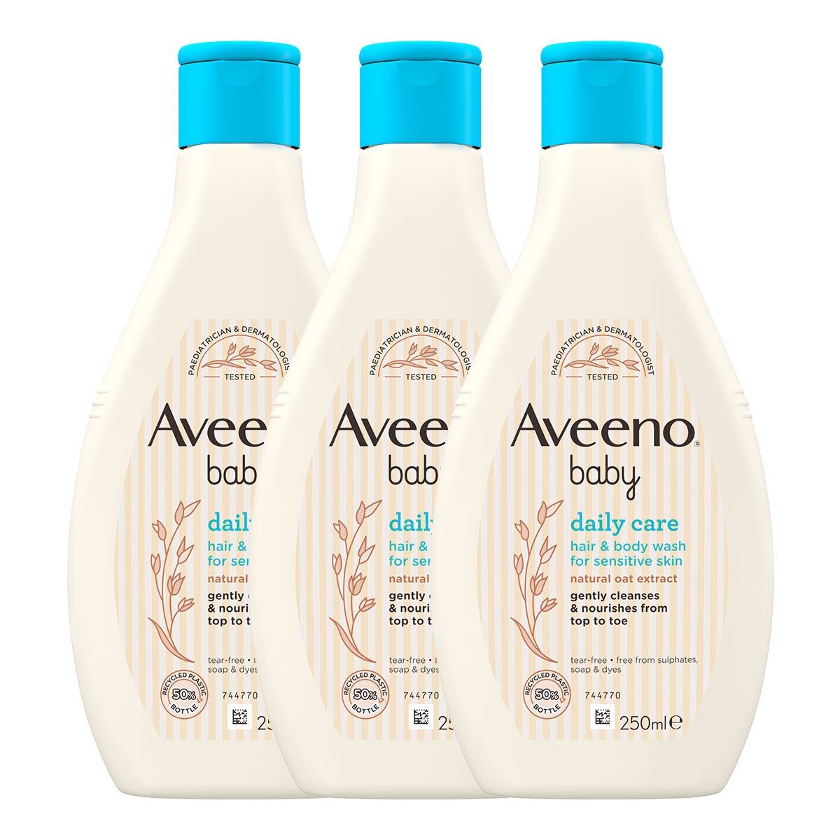 Aveeno Baby Hair & Body Wash, 3 x 400ml - McGrocer