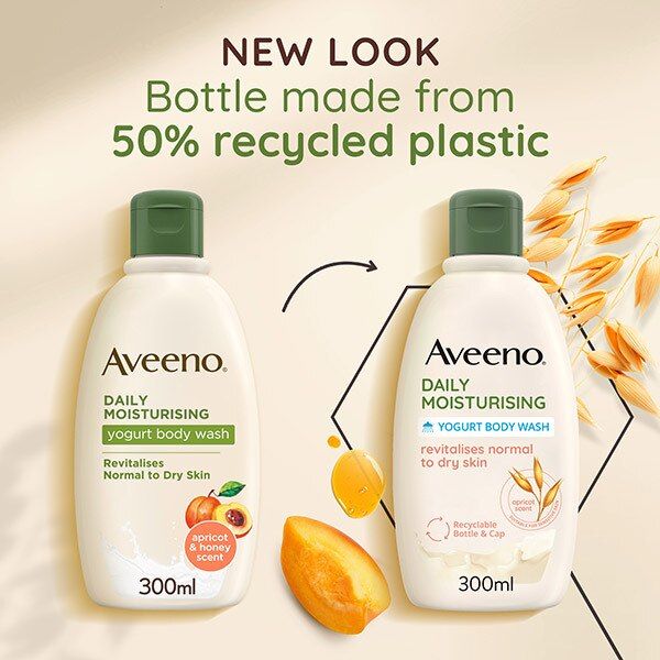 Aveeno Daily Moisturising Yogurt Apricot  Body Wash 300ml - McGrocer