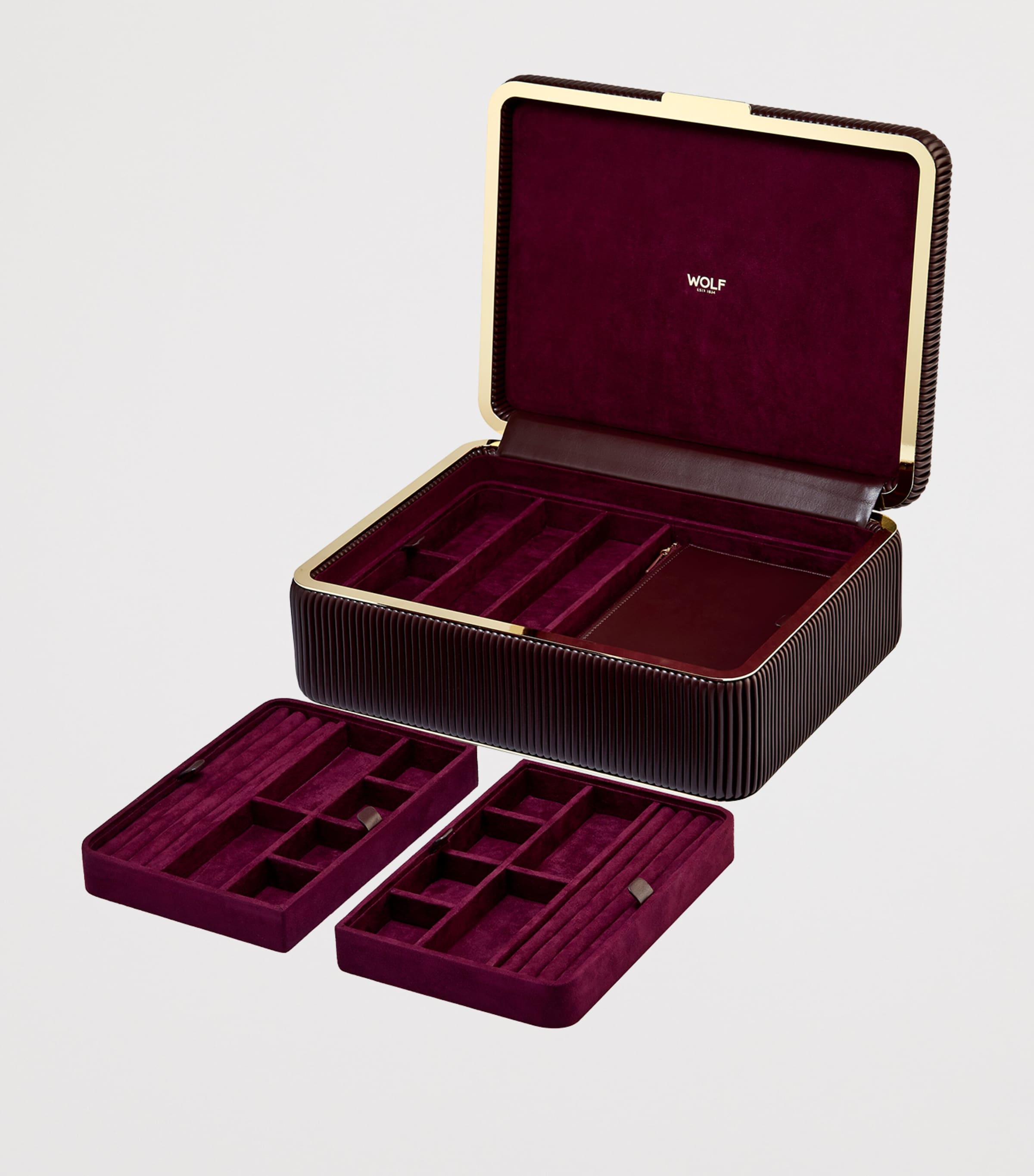 WOLF Large Bella jewellery box - British product