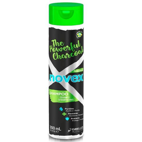Novex Powerful Charcoal Shampoo purifying formula, imported from the UK