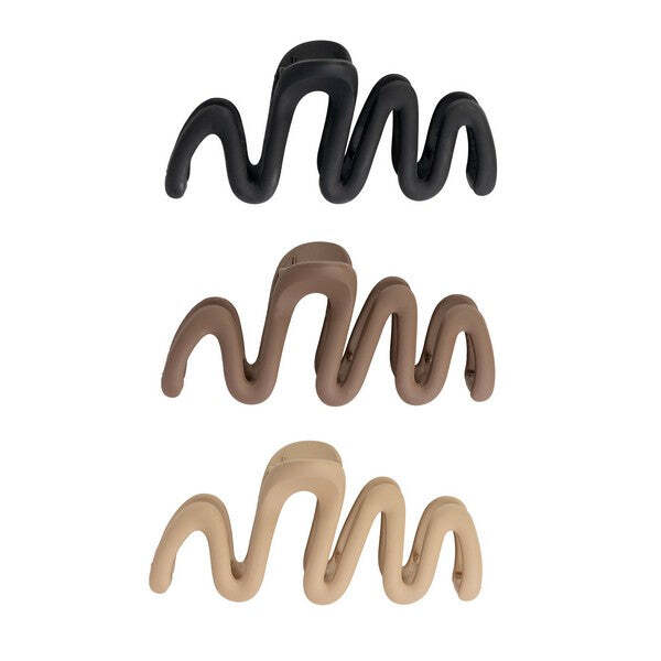 Brushworks Wave Claw Clips 3 Pack - British product