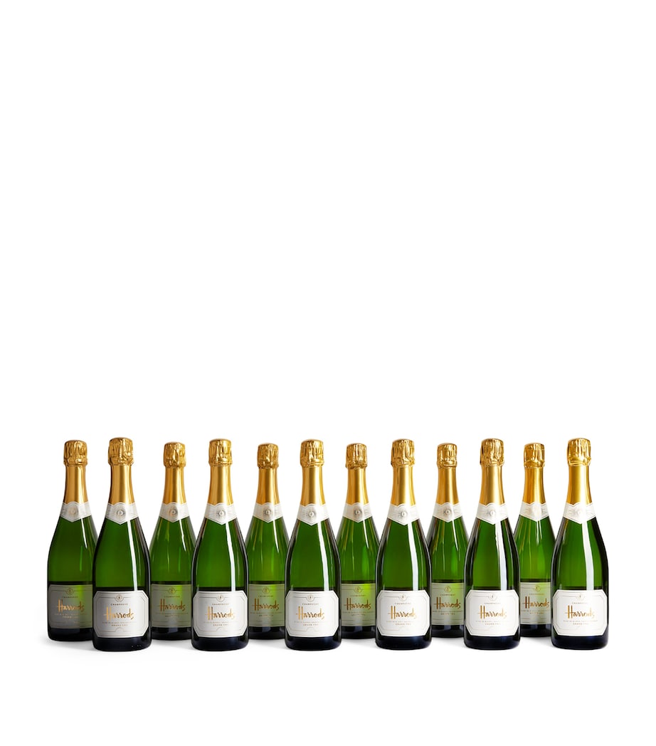 Harrods Blanc de Blancs Grand Cru Champagne Non-Vintage Case (12 Bottles) - Champagne, France