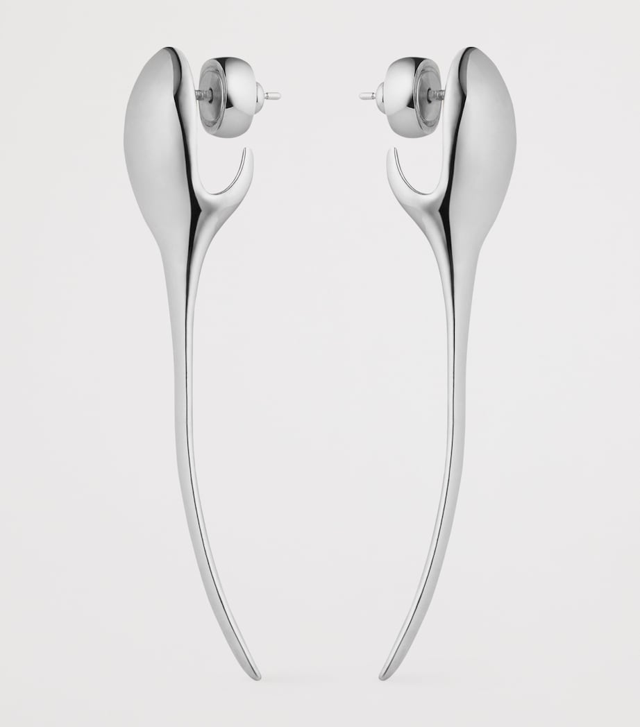 Givenchy Spike Earrings silver tone drop design, UK version