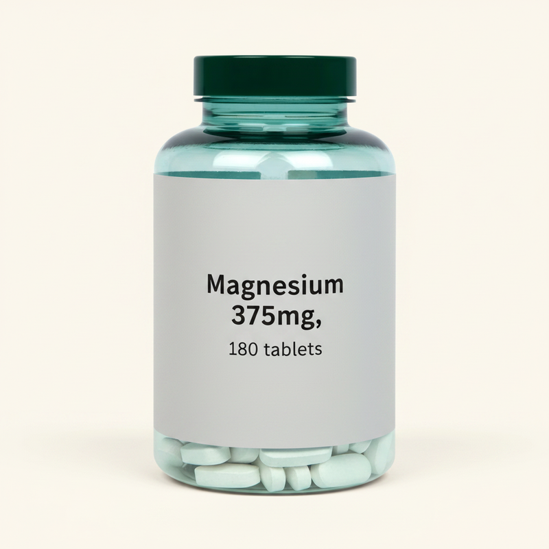 Holland & Barrett Magnesium 375mg 180 tablets, imported from the UK