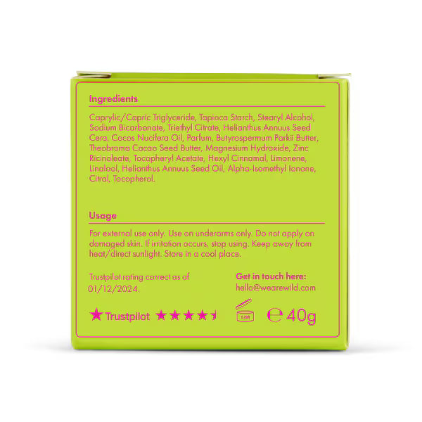 Wild Pink Grapefruit & Lime Deodorant Refill 40g (British brand)