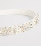 MAISON AVA embellished headband with diamanté and sequin details, imported from the UK