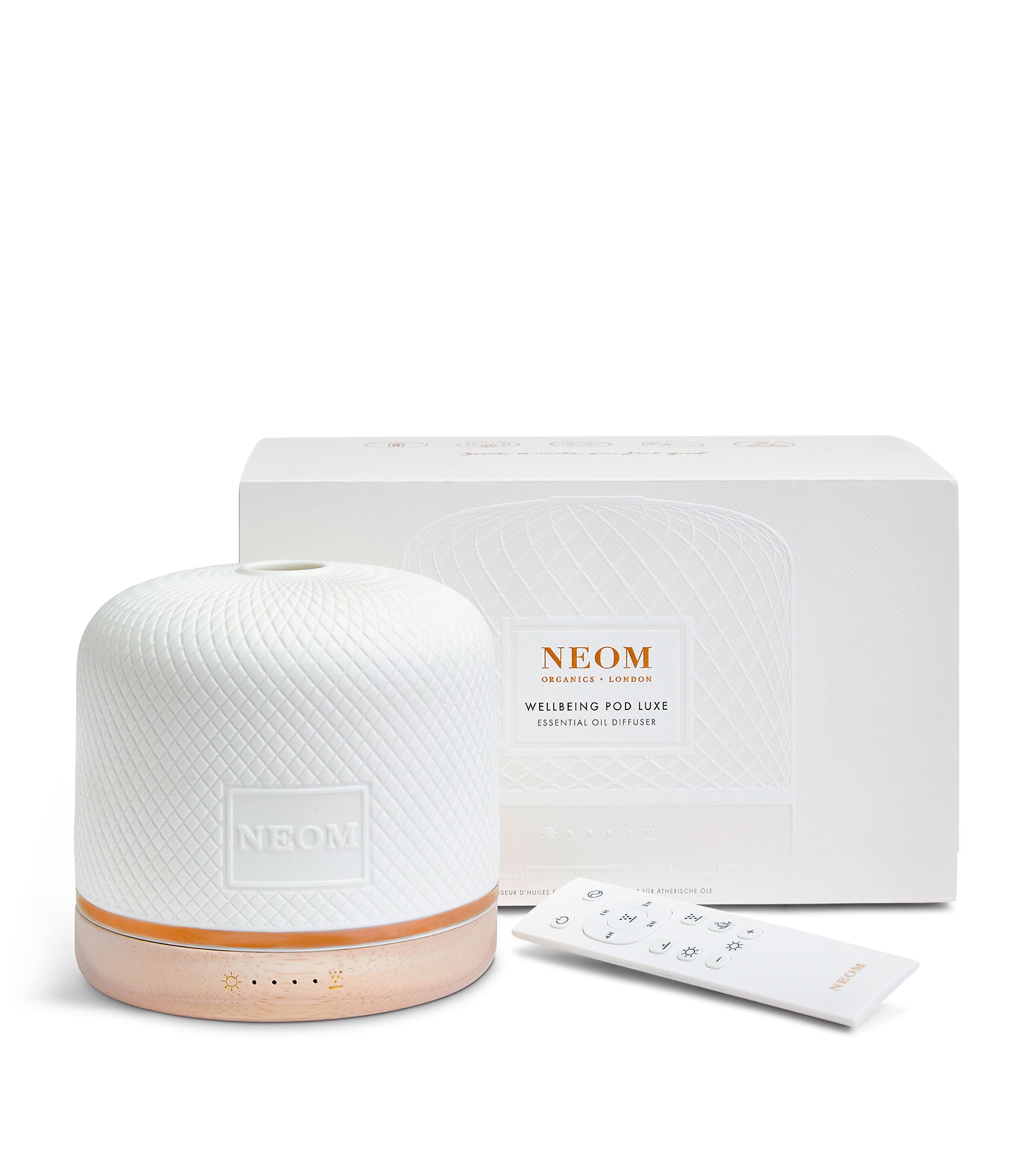 NEOM Wellbeing Luxe Pod diffuser, imported from the UK