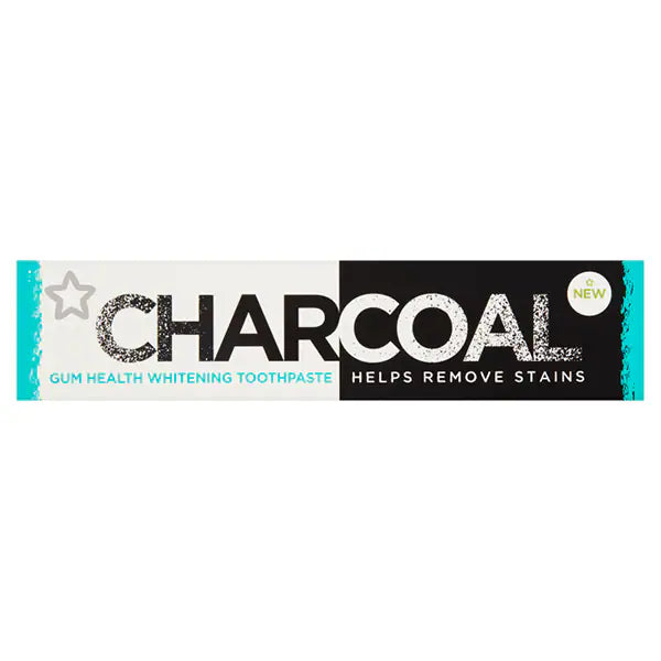 Superdrug charcoal gum health toothpaste 75ml (British brand)