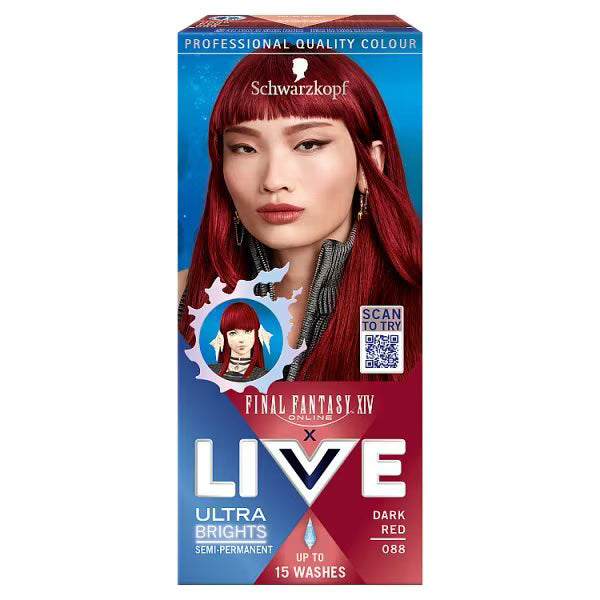 Schwarzkopf Live Colour Dark Red semi-permanent hair dye, UK version