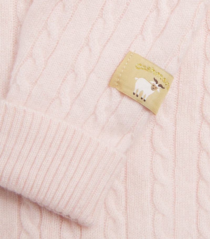 Purebaby cashmere cable-knit leggings for 0-12 months, imported from the UK