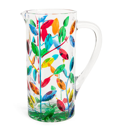 Les-Ottomans Murano Crystal Hand-Painted Jug