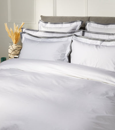 King Egyptian Cotton Duvet Cover with Contrasting Trims, 230cm x 220cm