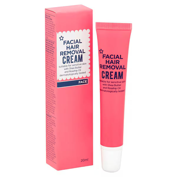 Superdrug Sensitive Facial Hair Removal Cream 20ml (British brand)