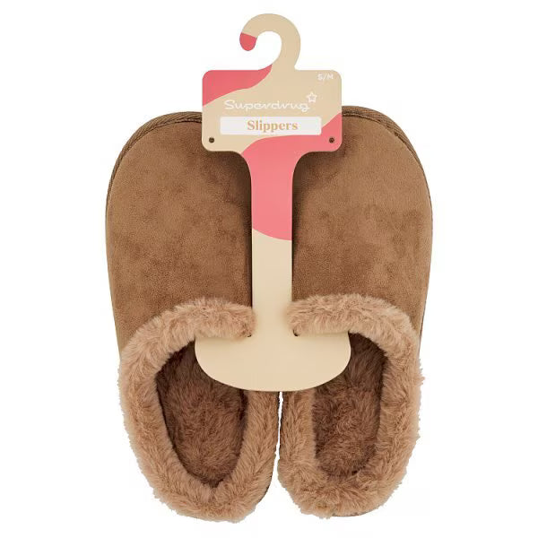 Superdrug soft teddy slippers size S/M (British brand)