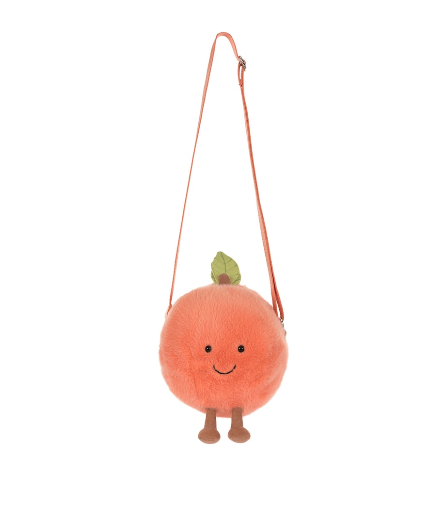 Jellycat Amuseables Peach soft toy shoulder bag, UK version