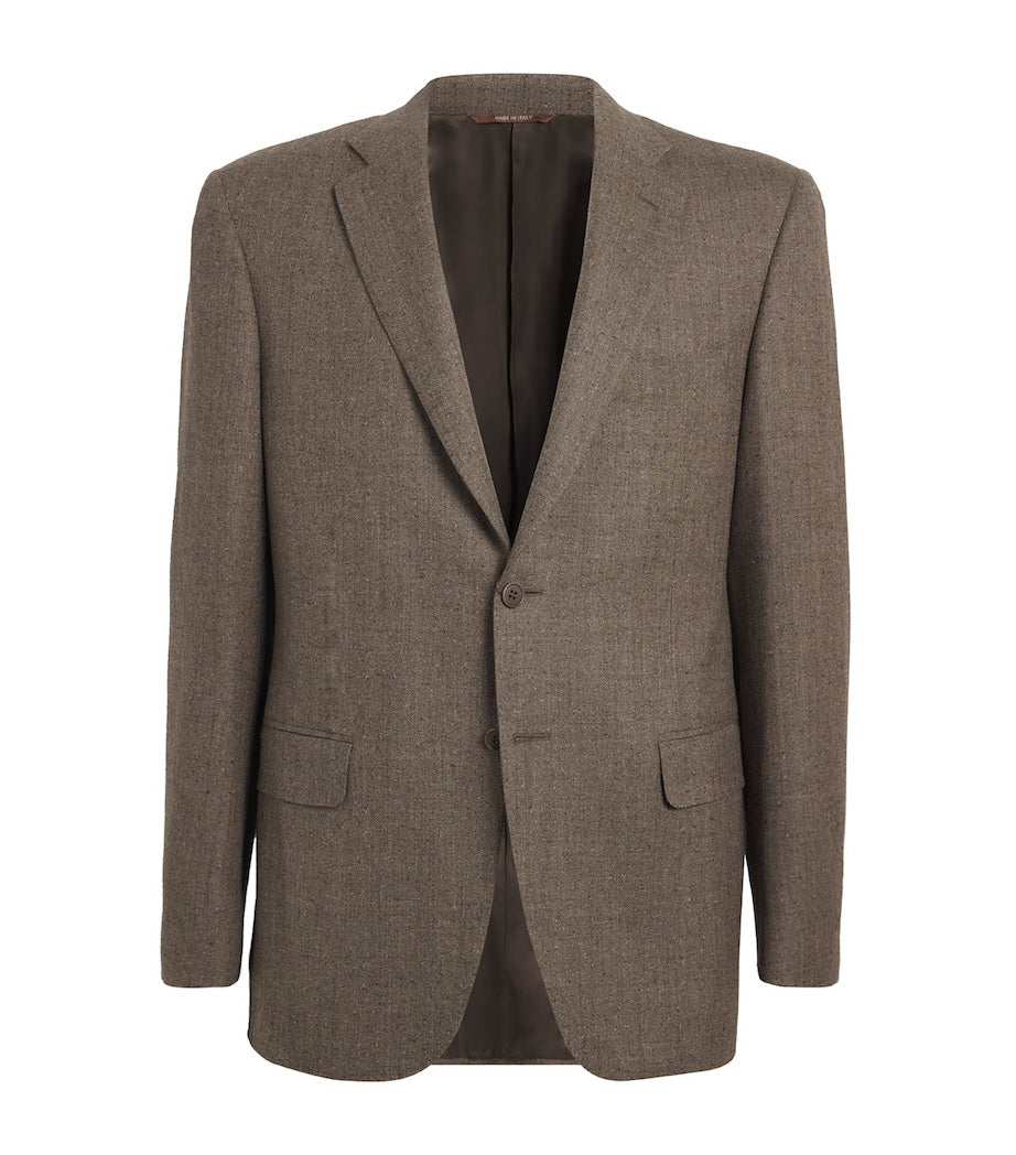Softly Structured Wool Blazer with Cupro Lining