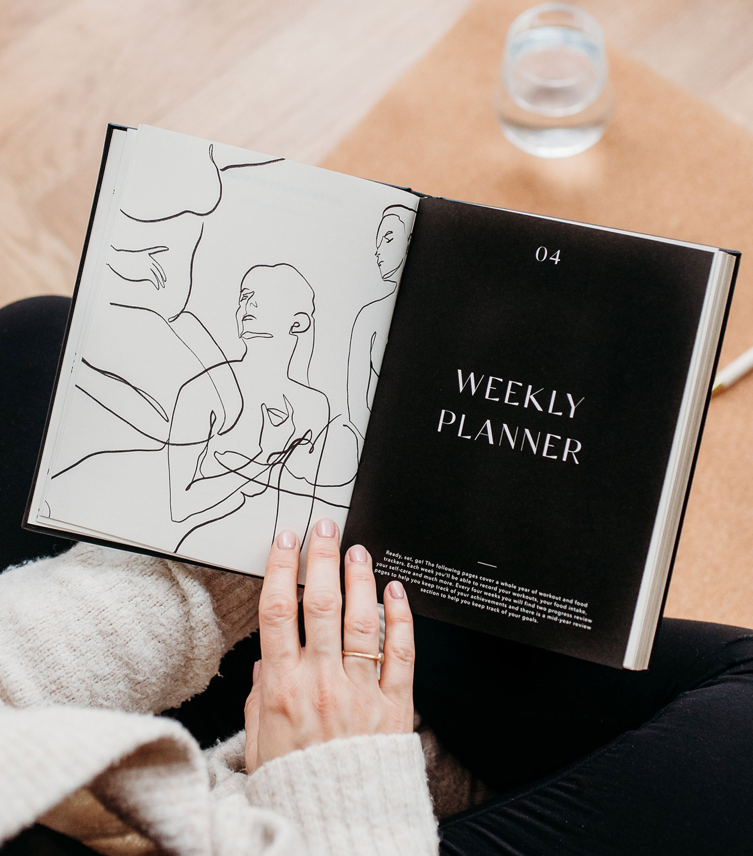 Blush and Gold Daily Fitness & Meal Planner