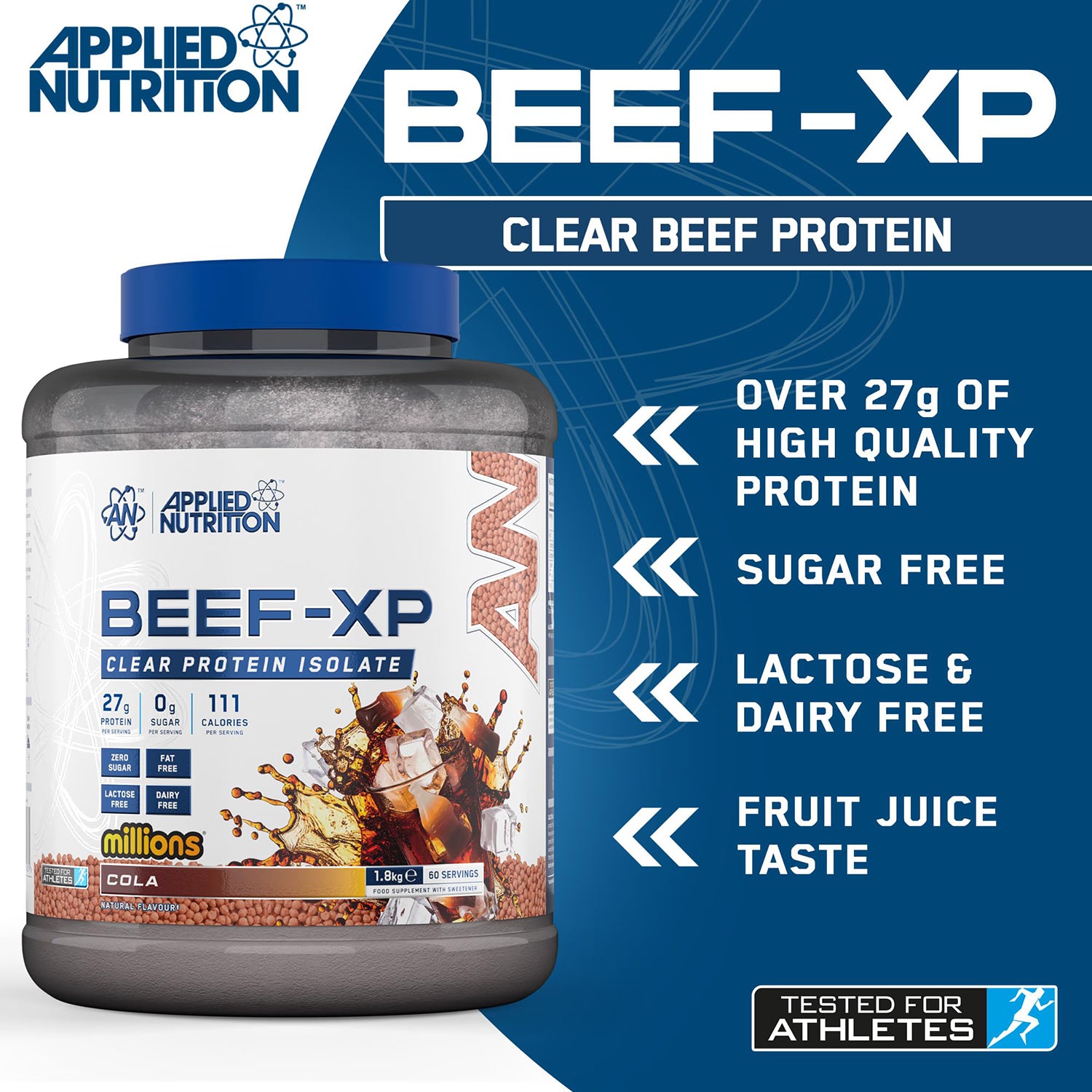 Applied Nutrition Beef XP Clear Protein Isolate millions Cola 1.8KG