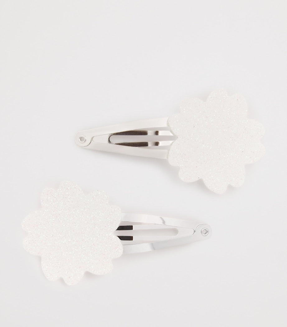 Tartine et Chocolat Glitter Flower Hair Clips (Set of 2)