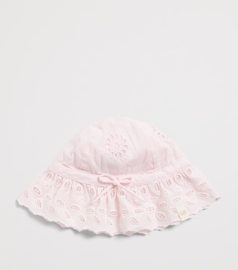 Louise Misha cotton embroidered bucket hat for children, UK version