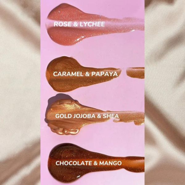 Organic Shop Body Shimmer Oil Caramel Papaya 100ml, imported from the UK