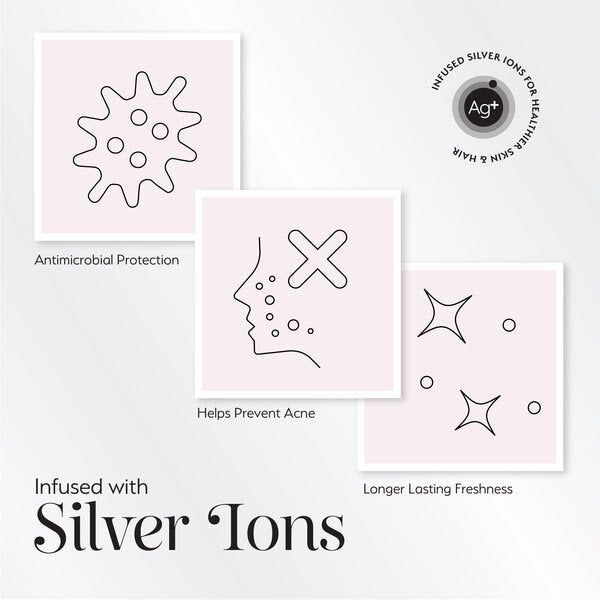 Silver Cloud white satin sleep mask with silver ion infusion (British brand)