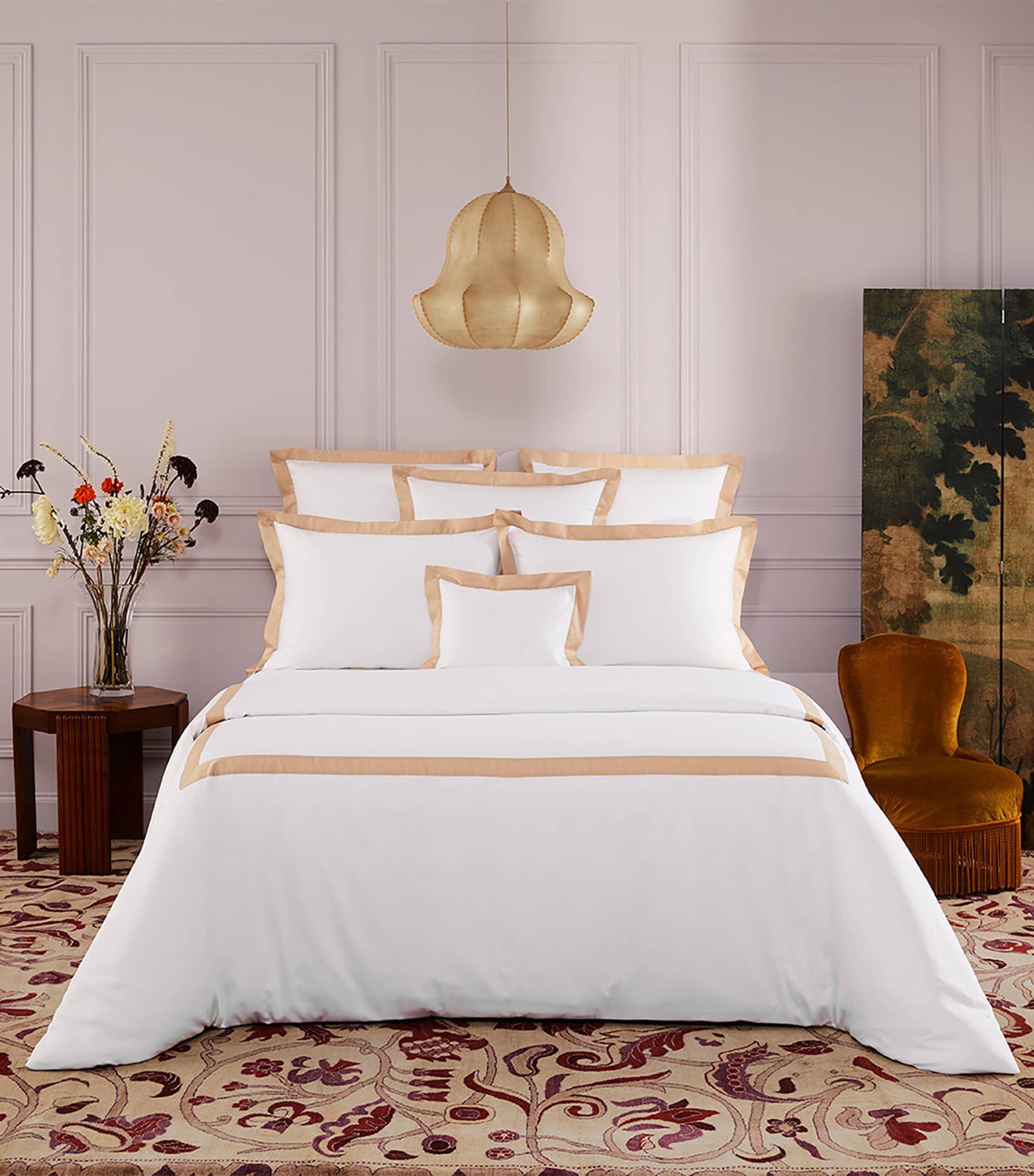 Yves Delorme Linea Dune Super King flat sheet 270cm x 295cm (British brand)