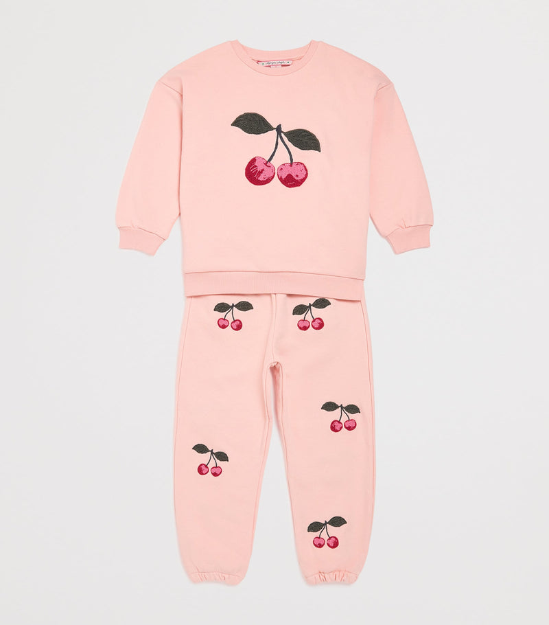 KONGES SLOJD children's sweatpants with cherry motif 6 months to 10 years, UK version