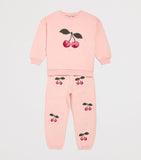 KONGES SLOJD children's sweatpants with cherry motif 6 months to 10 years, UK version