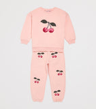 KONGES SLOJD children's sweatpants with cherry motif 6 months to 10 years, UK version