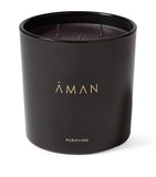 AMAN Purifying Candle with Rose, Geranium, and Sandalwood Scent 700g - British product