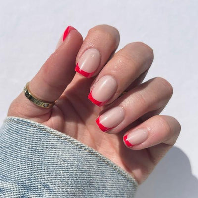 House of Amor Fiery French Press On Nails Square Standard Length