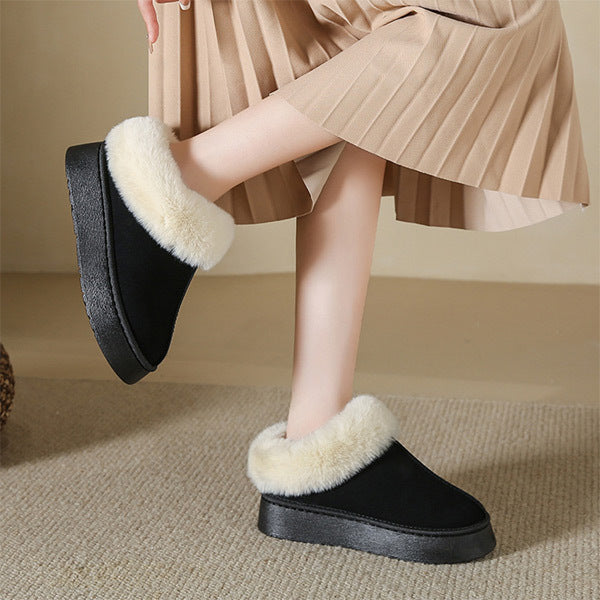 Livingandhome closed-toe fleece slippers UK Size 4, UK version