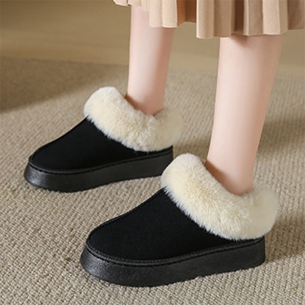 Livingandhome closed-toe fleece slippers UK Size 4, UK version