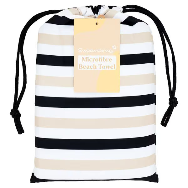 Superdrug Beach Microfibre Towel Stripe (British brand)