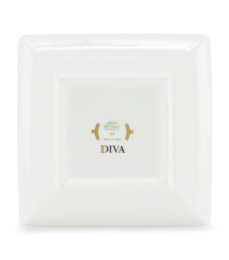 GINORI 1735 porcelain Colonna Diva square change tray 13.5cm, UK version