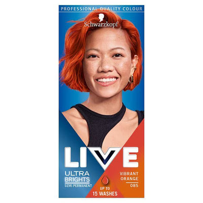 LIVE Ultra Brights Vibrant Orange 085 Semi-Permanent Hair Dye 50ml