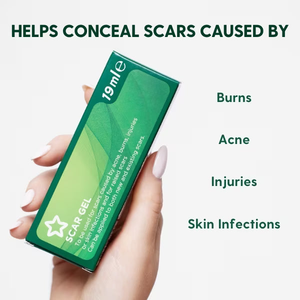Superdrug scar gel treatment for wounds and acne scars 19g (British brand)